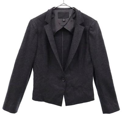 Wool Tailored Jacket 9 Gray Women Used