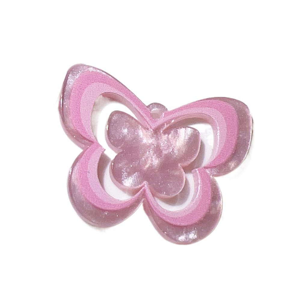 Hollow Butterfly Pendant Jewelry Making Pendant with Hole Decorative Acrylic Butterfly Charm Bracelet Making Bead DIY