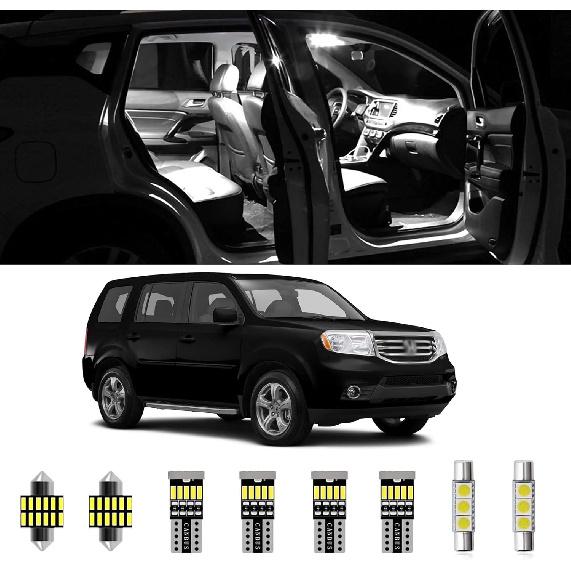 AWALITED 17pcs Pilot Interior LED Lights Kit Super Bright LED Map Dome Light Bulbs for 2009 2010 2011 2012 2013 2014 2015 Honda Pilot All Models