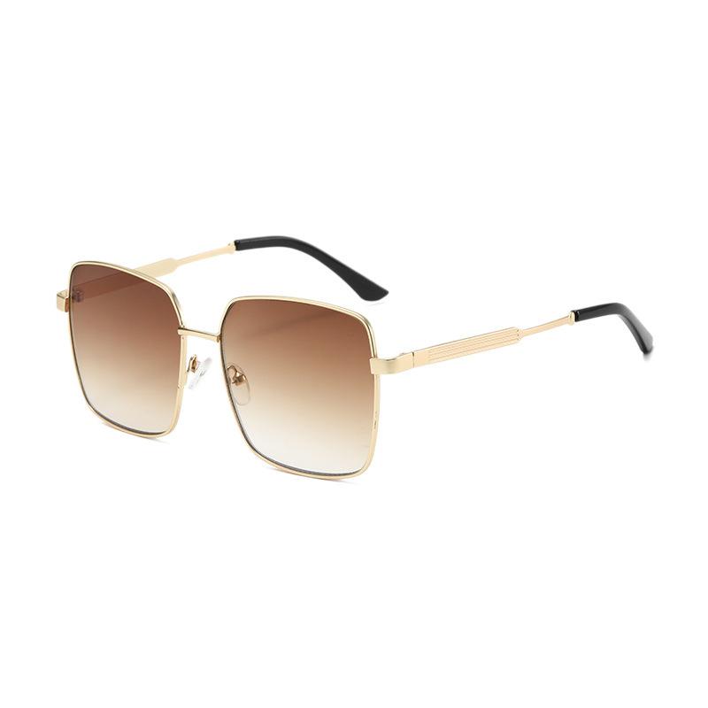 Single beam metal frame sunglasses fashionable versatile sunscreen sunglasses men's outdoor fishing cycling women's sunglasses