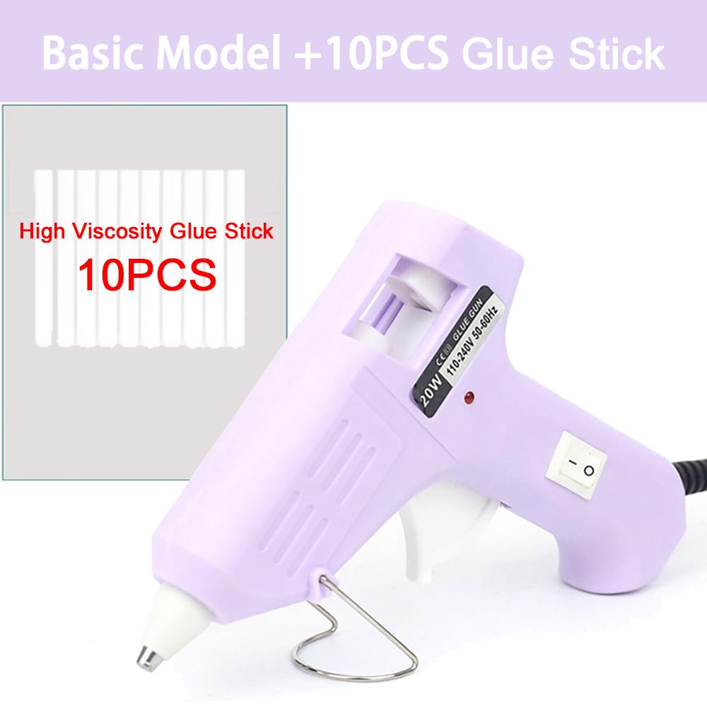 2024 New 20W Hot Melt Glue Gun Plug-In Anti-Scalding Children's Hot Silicone Gun 7Mm Glue Stick Adhesive Gluegun Small Glue Gun
