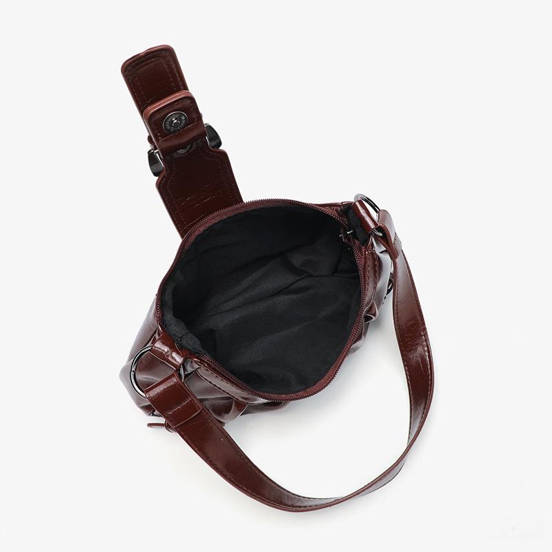Damen Retro Falten Wolken Schultertasche - Auf Lager