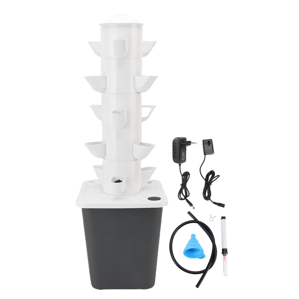 Vertical Hydroponic Tower 15 Holes 10L Water Tank Vertical Planting Tower Large Water Tank For School students plant growers
