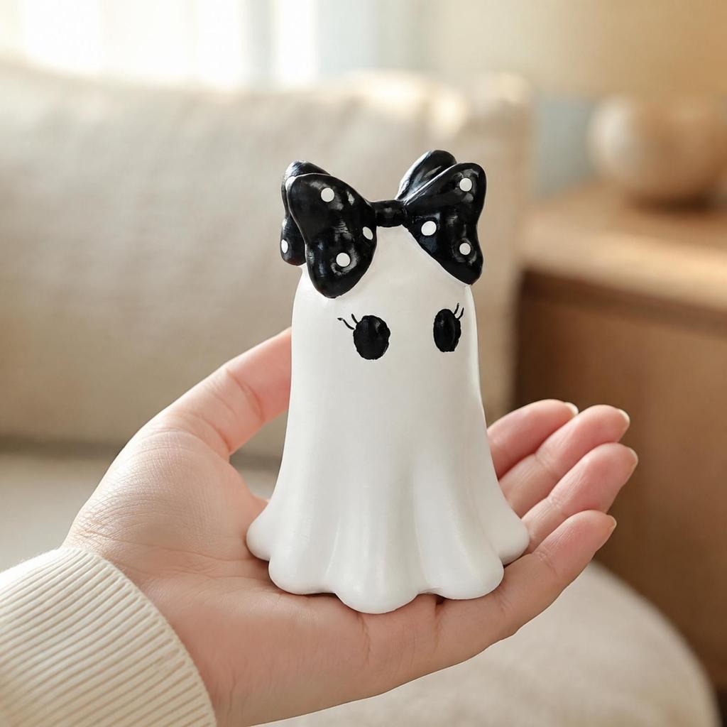 Resin Halloween Specter Figurine Cute Tabletop Decoration Spooky