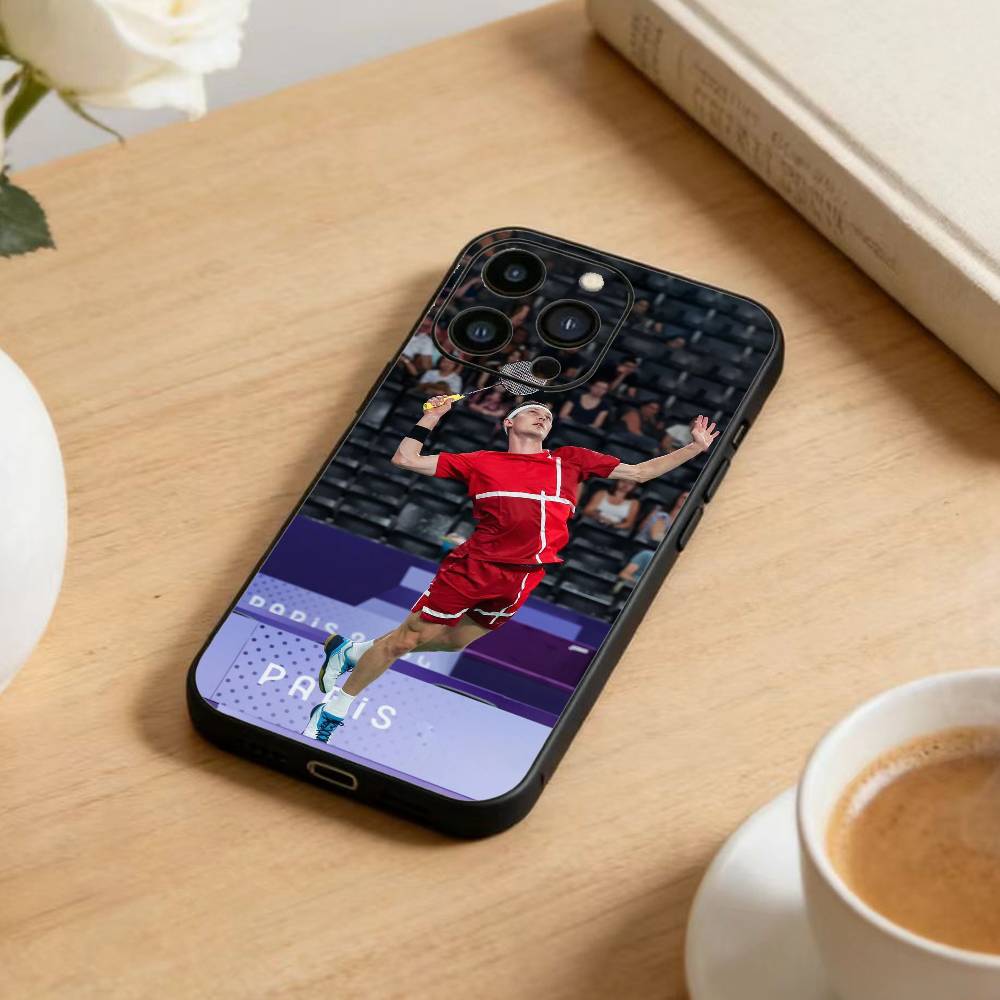 Badmintonstar   Phone Case For iPhone17,16,15,14,13,12 Plus,Max Soft Silicone Black Cover