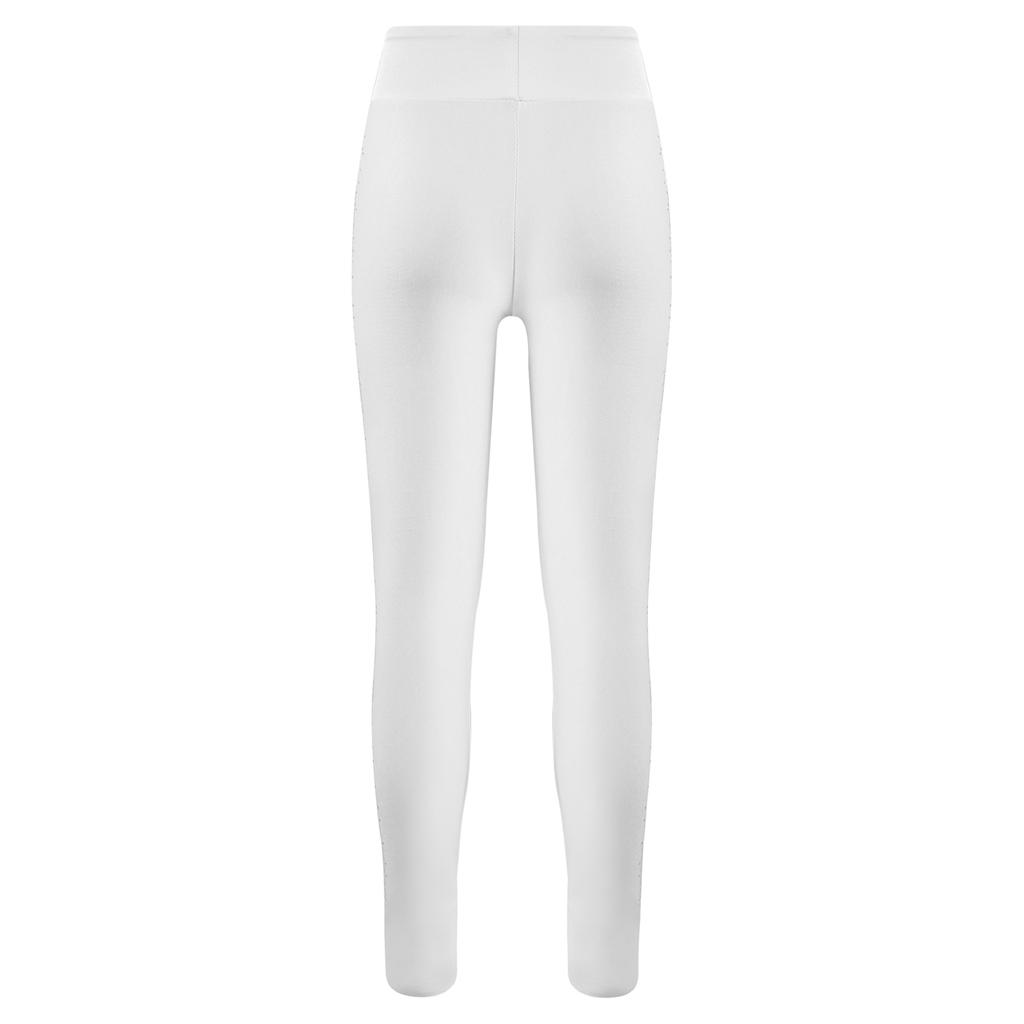 Girls Sparkly Rhinestones High Waist Elastic Waistband Figure Skating Pants Dance Gymnastics Leggings