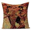 Vintage Style African 3D Animals Elephant Decorative Pillows Case Polyester Sofa Cushion Cover For Living Room Decoration