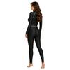 S-3XL Damen Ganzkörper Rash Guard Badeanzug Stehkragen Langarm Lange Hosen Glänzender Jumpsuit für Surfen Tauchen Wassersport