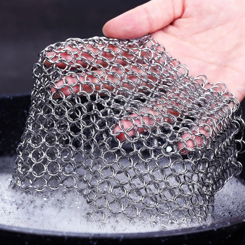 Semi-permanent stainless steel dishcloth (round/20cm)