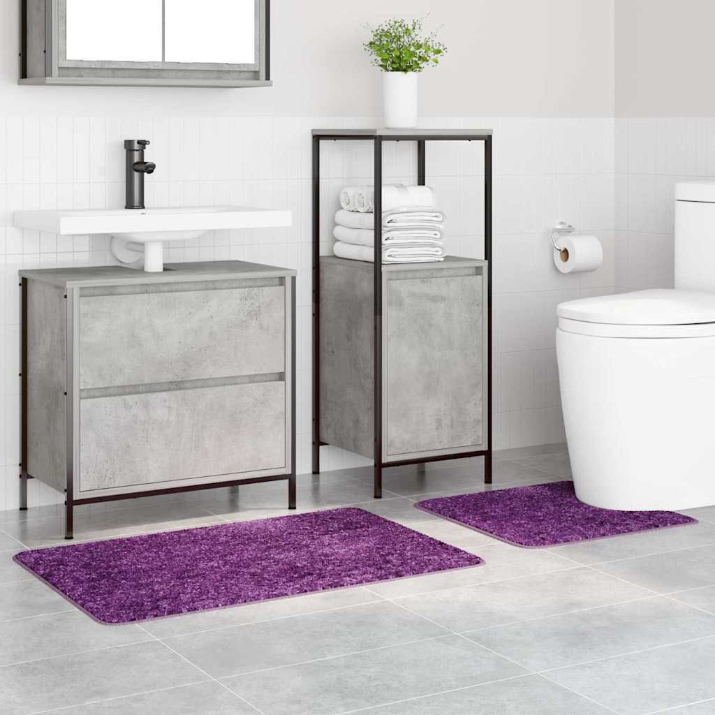 Rutschfeste Badezimmer-Matten-Set 2 Stk. Lila PP