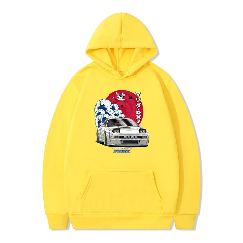 Unabhängige Station Herbst und Winter Neues Auto Lockeres Oberteil Mode Lässiger Kapuzenpullover Herren- und Damenbekleidung