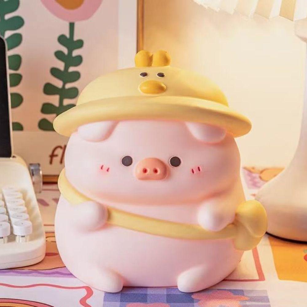 Large Capacity Cute Piggy Bank Vinyl Money Boxes Animal Figurines Saving Box  Home Decoration