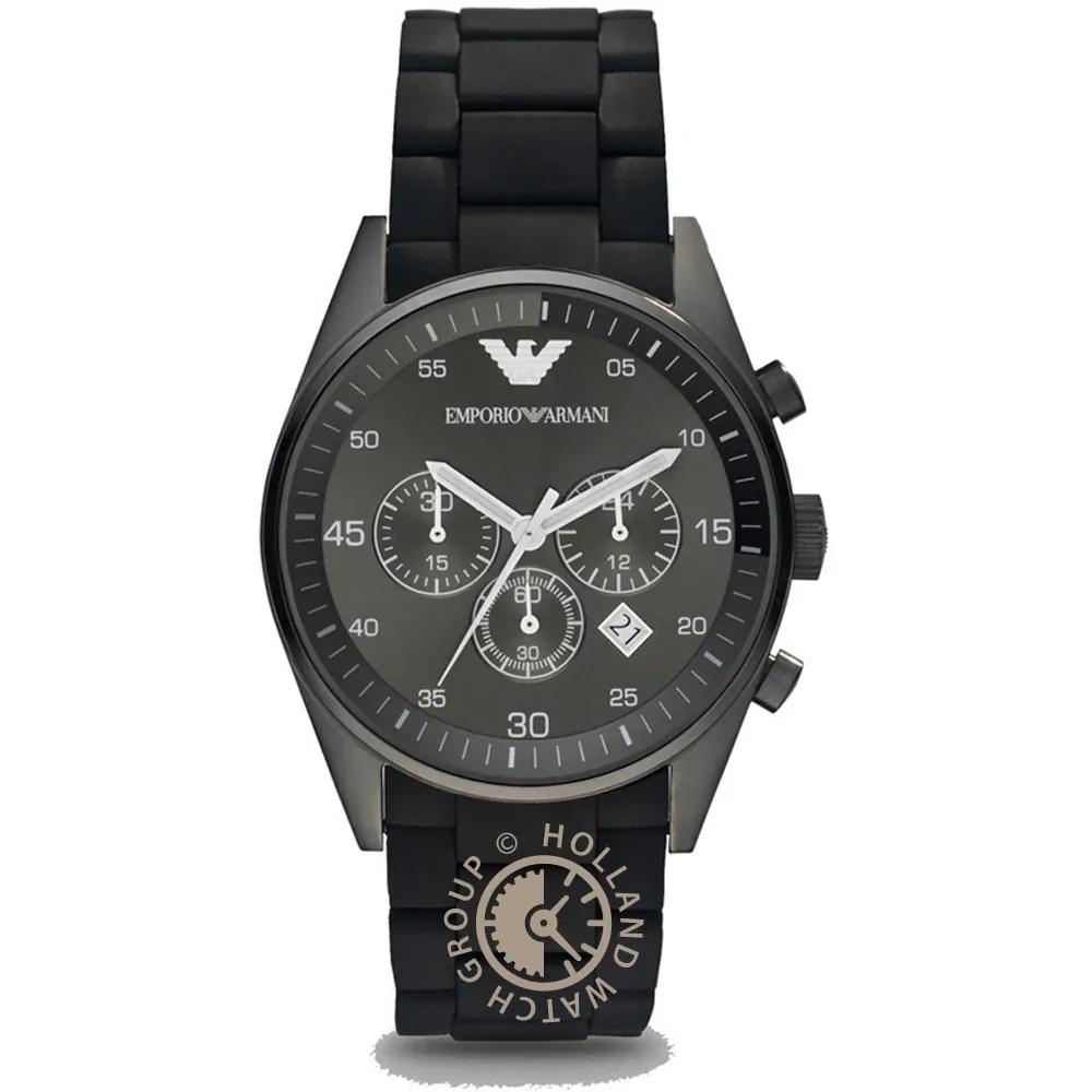 

Emporio Armani Tazio Grey Dial Black Silicone/Rubber Men s Quartz Watch AR5889 серый