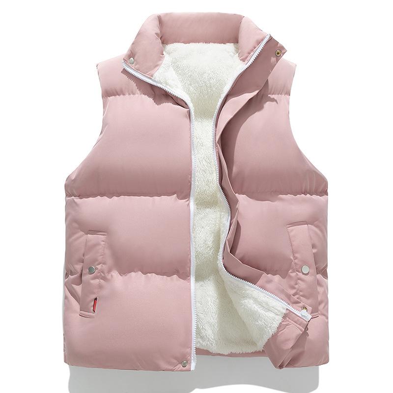 Stehkragenweste Herren Winter Neuer Trend Verdickte Samtweste Baumwolljacke