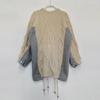 2024 Herbst Koreanischer Oversize-Pullover: Rundhalsausschnitt, Lange Ärmel, Denim-Splicing-Design