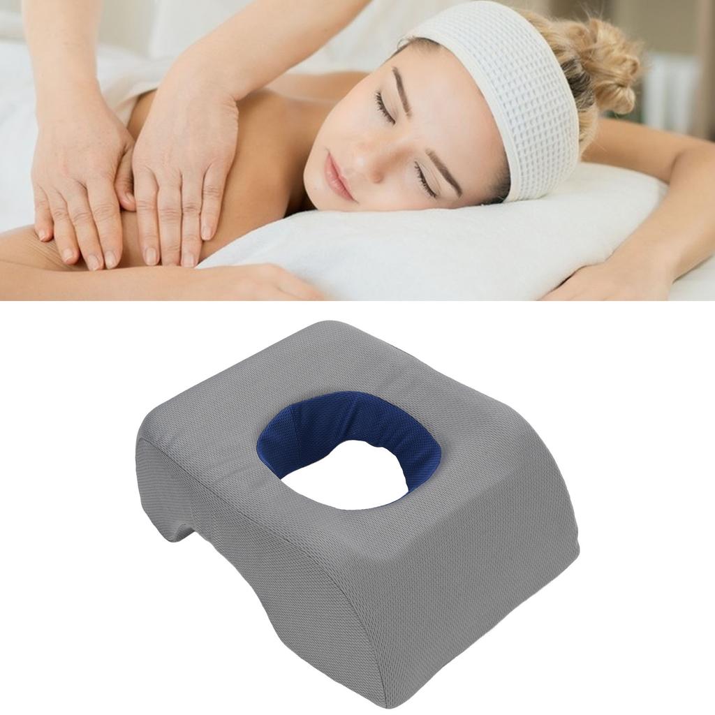 Face Down Pillow Soft Center Hole Portable Face Headrest Pillow Cushion for Beauty Salon Home