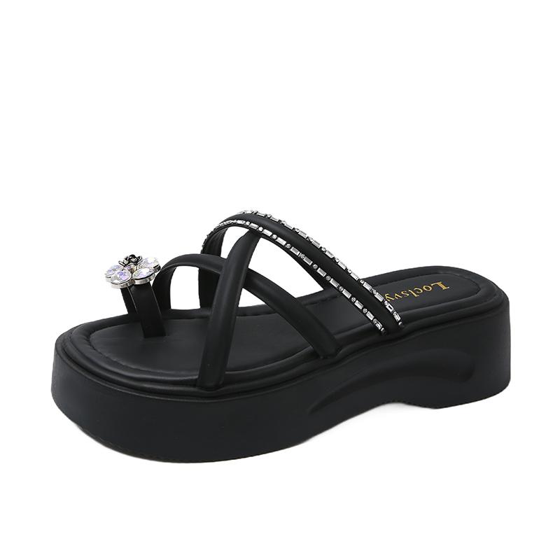 

Fashion Women s Summer Fashion Open-Toe Butterfly-Knot Platform Slippers Casual Thick Bottom Beach Slides for Ladies 40