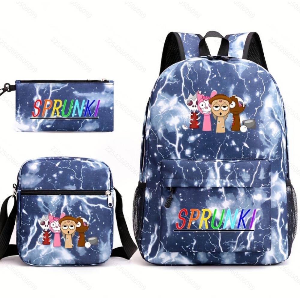 Rhythm Box Peripheral Elementary School Bag Large Capacity Starry Sky Backpack Three-piece Set