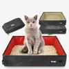 Tragbare faltbare Reise-Haustier-Katzentoilette Hundetoilettenwanne faltbarer Katzenklo-Topf wasserdicht faltbare Outdoor-Katzentoilette