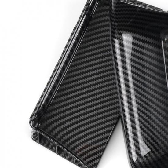 1*Carbon Left Inner Door Handle Panel Pull Cover For BMW X3 X4 F25 F26 2010-2017