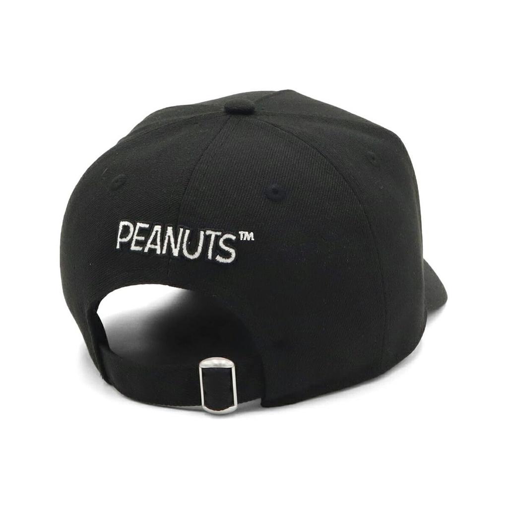 New Era 9FORTY Strap Cap Peanuts Snoopy ONSPOTZ and 940 New Era Deep BB Cap with UV Protection A-Frame/Cloth (14677550 NER36C2467) Black,