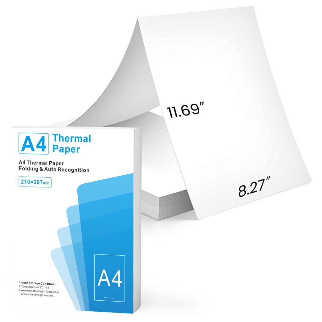 Kompatibilität Thermodruckpapier Gefaltetes Thermopapier Mehrzweck Weiß Schnelltrocknend Klarer Druck 100 Blatt für Zuhause