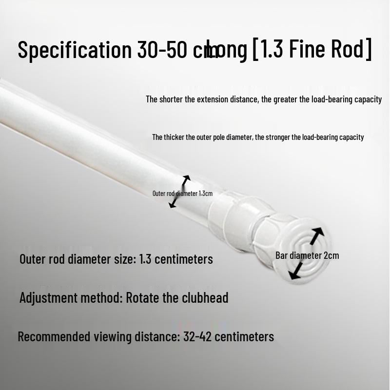 Stanzfreie Teleskop-Vorhangstange für Türen, Küchen, Kleiderschränke, Duschen und zum Wäschetrocknen