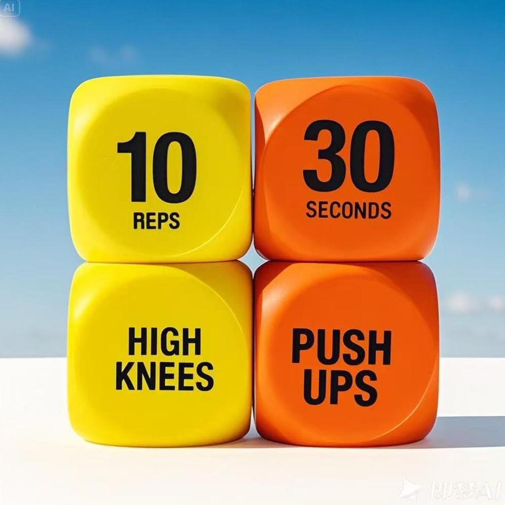 Workout Dice 1-Pair Exercise Dice Randomizer Fun Fitness Challenge Game for Home Gym No Repeat Strength Training Party Game
