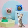 Cat Licking Toy Rotating Stickers Natural Wall-mounted with Increase Appetite Materials Self-adhesive Teeth Cleaning Freshing Breath Catnip Wall Ball