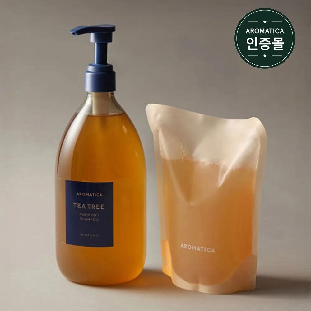 AROMATICA Tea Tree Purifying Shampoo 750ml + Refill 500ml