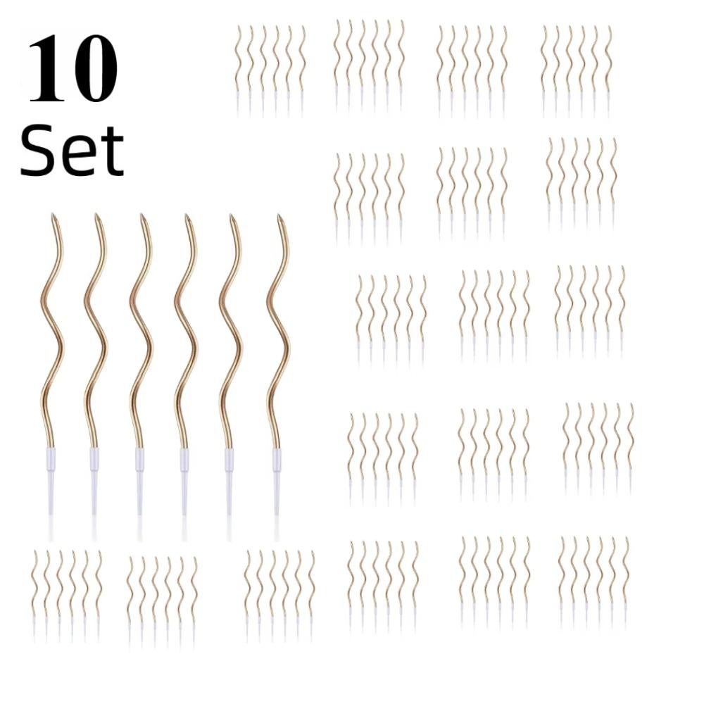6/pcs10/20setBirthday Candles Spiral Cake Candles Long Thin Cake Candles For Wedding Party And Cake Decoration