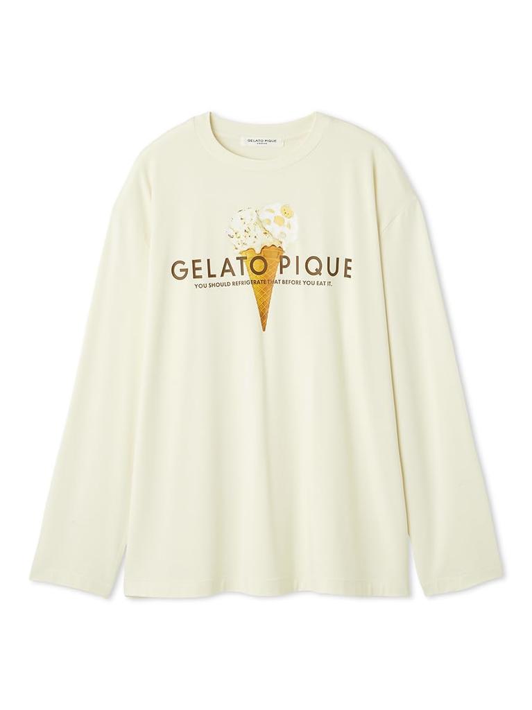 HOMME Rayon Double Gelato Logo Long Sleeve PMCT254943CRML T-Shirt
