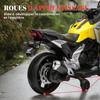 Electric Ride-On Motorcycle for Children, Honda, Ages 3-6, Music, Yellow Headlights