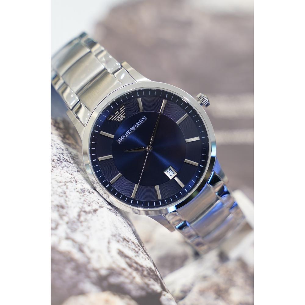 

Armani Emporio Armani Blue Hands Мужские металлические часы Роскошные часы AR11180