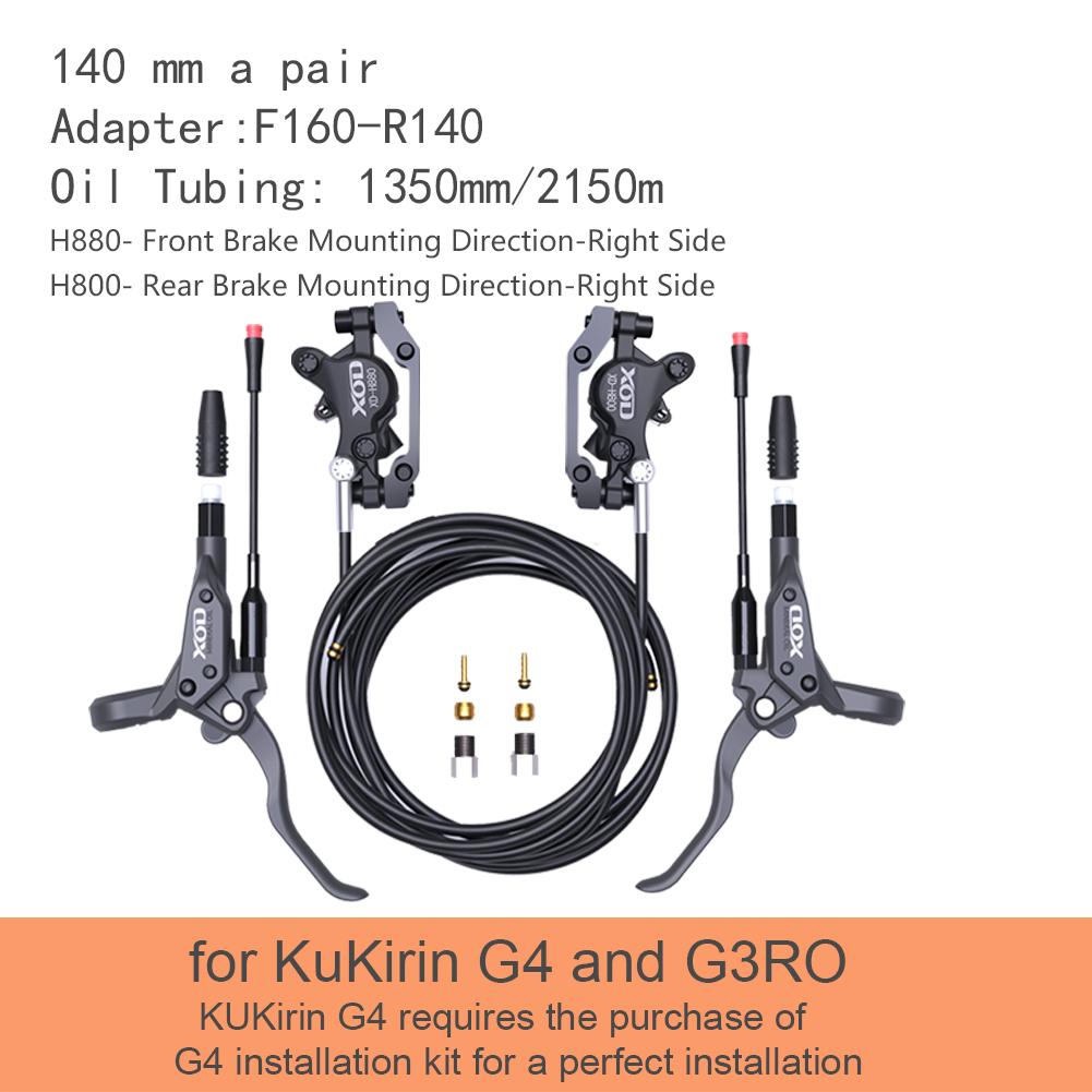 XOD XD-H800 / XD-H880 Hidrauliniai diskiniai stabdžiai elektriniams paspirtukams ir e-dviratiams, – Suderinami su KuKirin G2 G2MAX G3PRO G4 G5