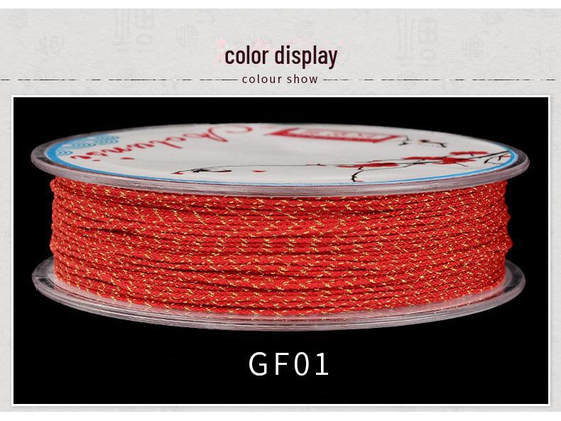 0.9mm Gold Color Hand-Woven Bracelet Rope for DIY Tassels