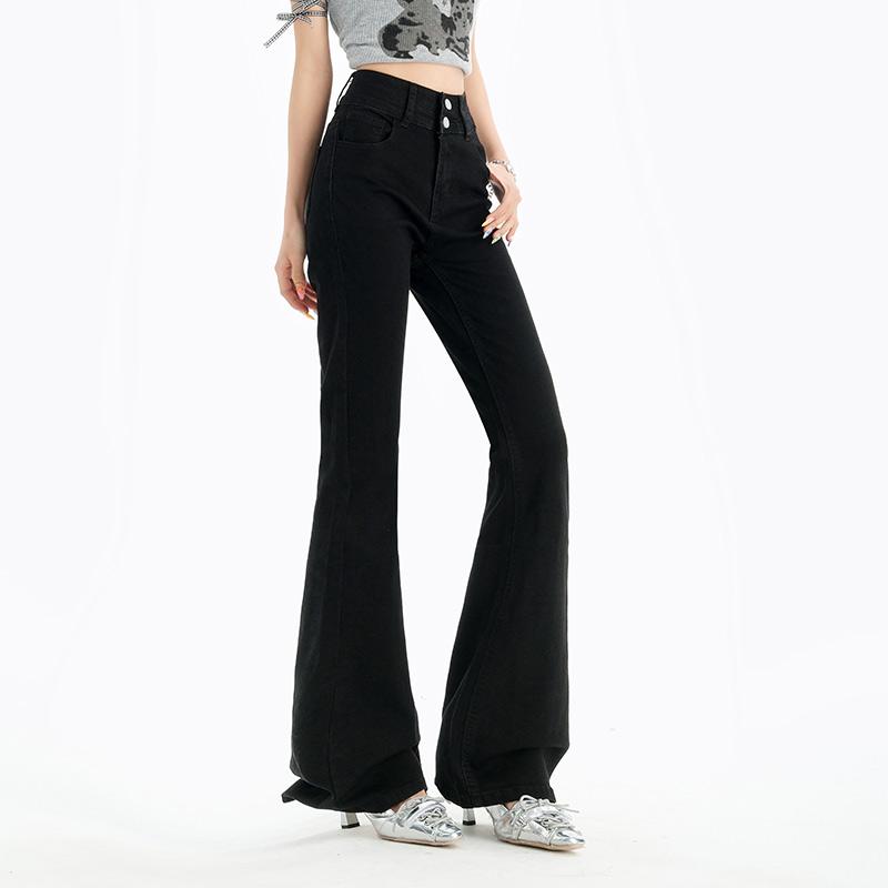 Jeans Four Seasons Women's Pants Micro Pull Fashion Commuter Pants High Waist Jeans