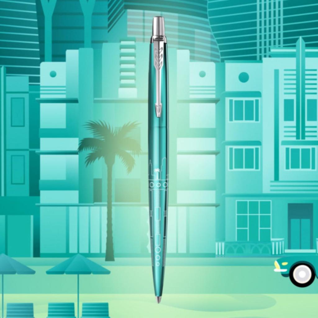 PARKER Jotter Turquoise CT Special Edition Ballpoint Medium Gift Luxury 2221607 Pen, Nib, Oil-Based, Boxed, Gift,