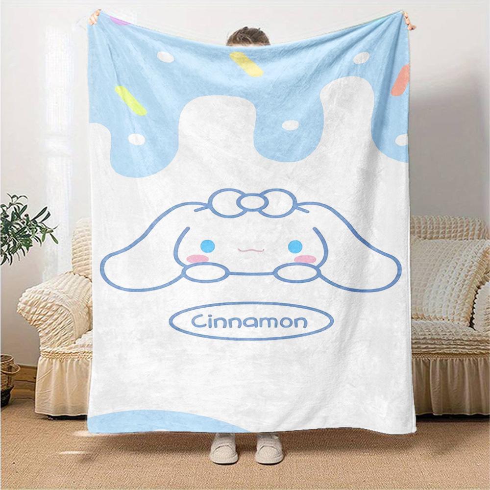 1pc Cinnamon Name Blanket Lightweight Flannel Throw for Sofa Bed Travel Camping Livingroom Office Couch Chair