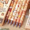"6PCS Cute Capybara Erasable Gel Pens, 0.5mm Blue Ink, Retractable & Fine Point, for School, Office & Women Gifts