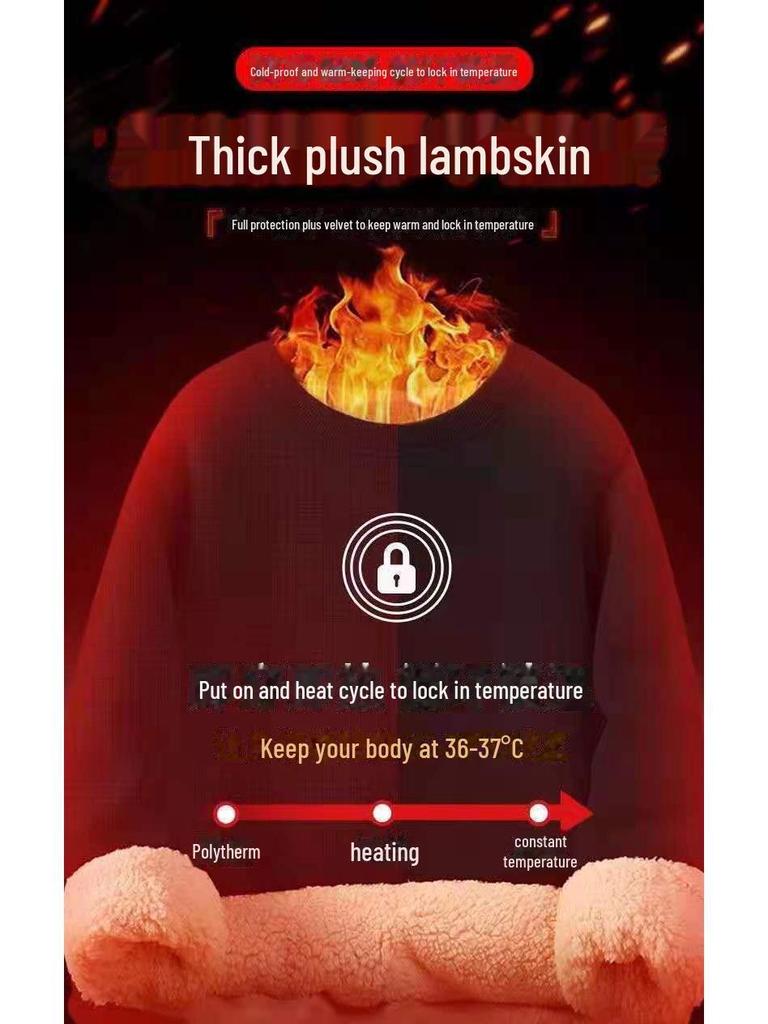 Men's Plush Sweatshirt: Casual Loose-Fit Long Sleeve Pullover for Teens & Students