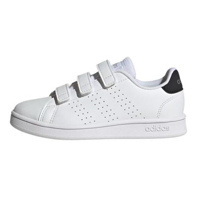 Advantage Court Lifestyle Hook And Loop Comfortable Low Top Kids Casual Shoes Kids Casual Shoes Cloud-White Core-Black Metallic-Silver IG2516