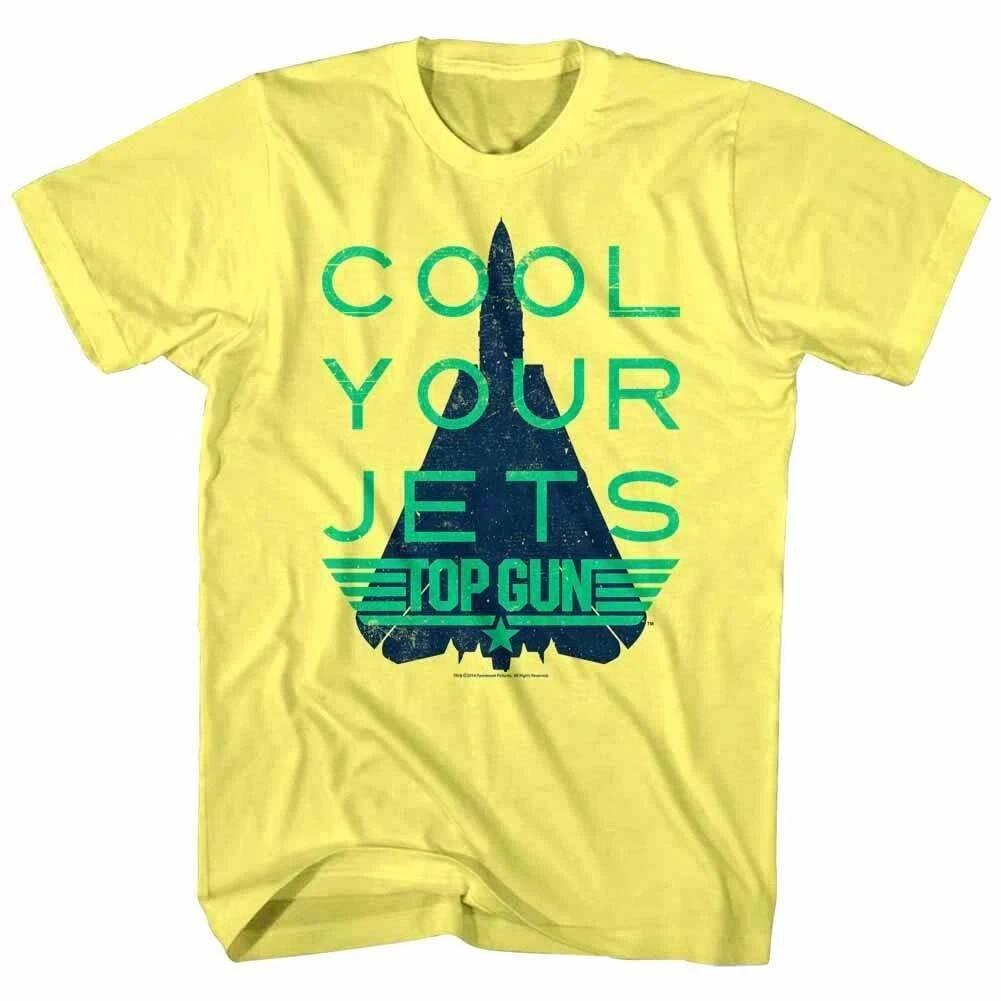 Top Gun Cool Your Jets Men s Yellow T Shirt 4XL