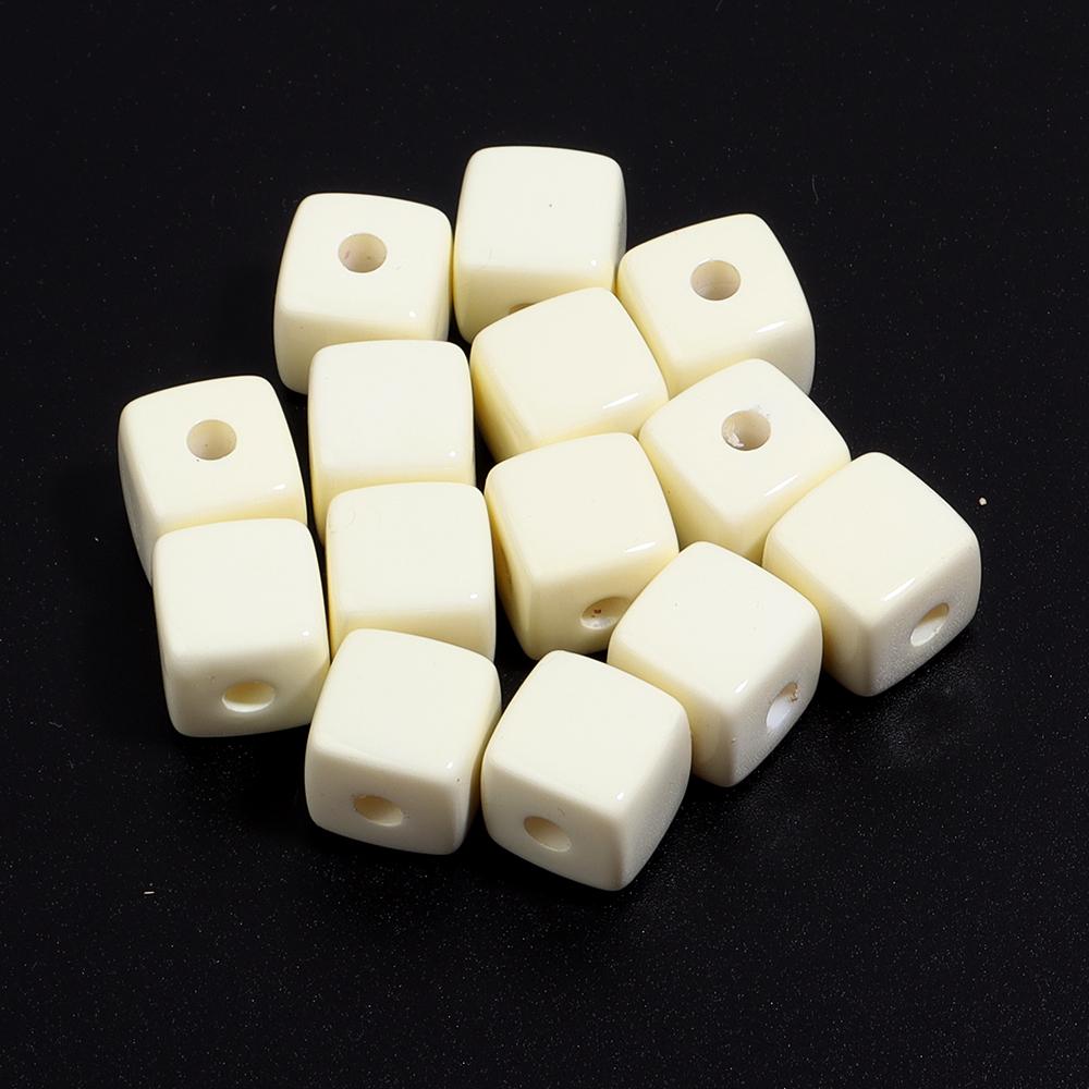 10pcs/Lot Acrylic Square Shape Beads Baking Varnish Cube Spacer Bead for DIY Original Bracelet Necklace Charms Jewelry Making