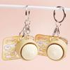 Creative Cartoon Steamed Bun Pinch Stress Relief Pass The Time Clicker Pendant Fidget Keychain For Adult& Gift