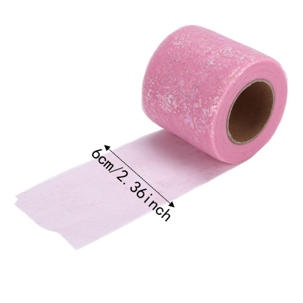 1pcs Sequins Embellished Glitter Tulle Fabric Abrasion Resistant Mesh Ribbon  Wedding Decor