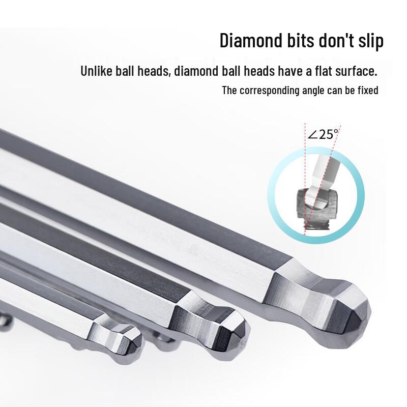 EIGHT Metric Extra-Long Hex Key Wrench Set