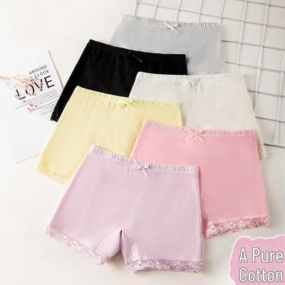 Girls' Summer Cotton Safety Shorts - Lightweight Boxer Leggings for Kids