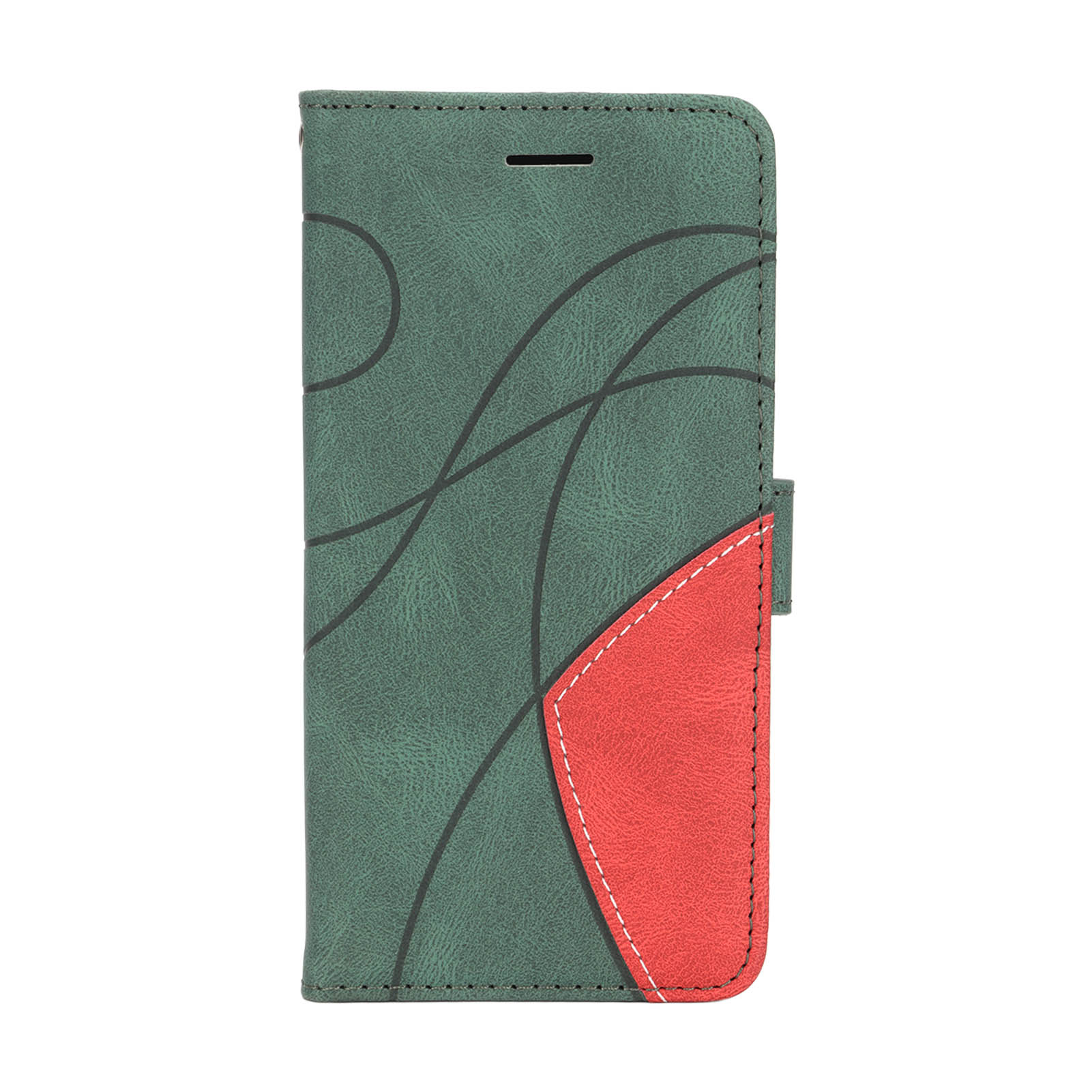 

Flip Wallet Phone Case PU Leather Magnetic Closure Phone Wallet Case with Card Holder for Samsung S22 Men and Women зелёный