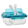LOCK&LOCK 1000ml Divided Borosilicate Glass Bento Box